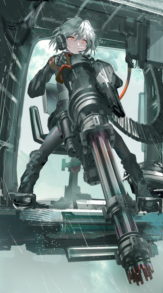 This is a pixiv picture whose title is Door Gunner.