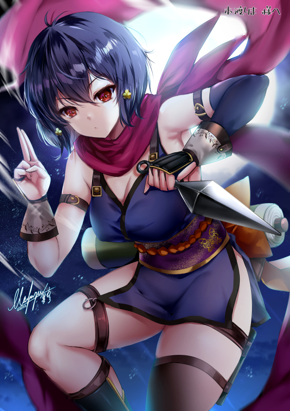 This is a pixiv picture whose title is 【Skeb】くノ一水野愛.