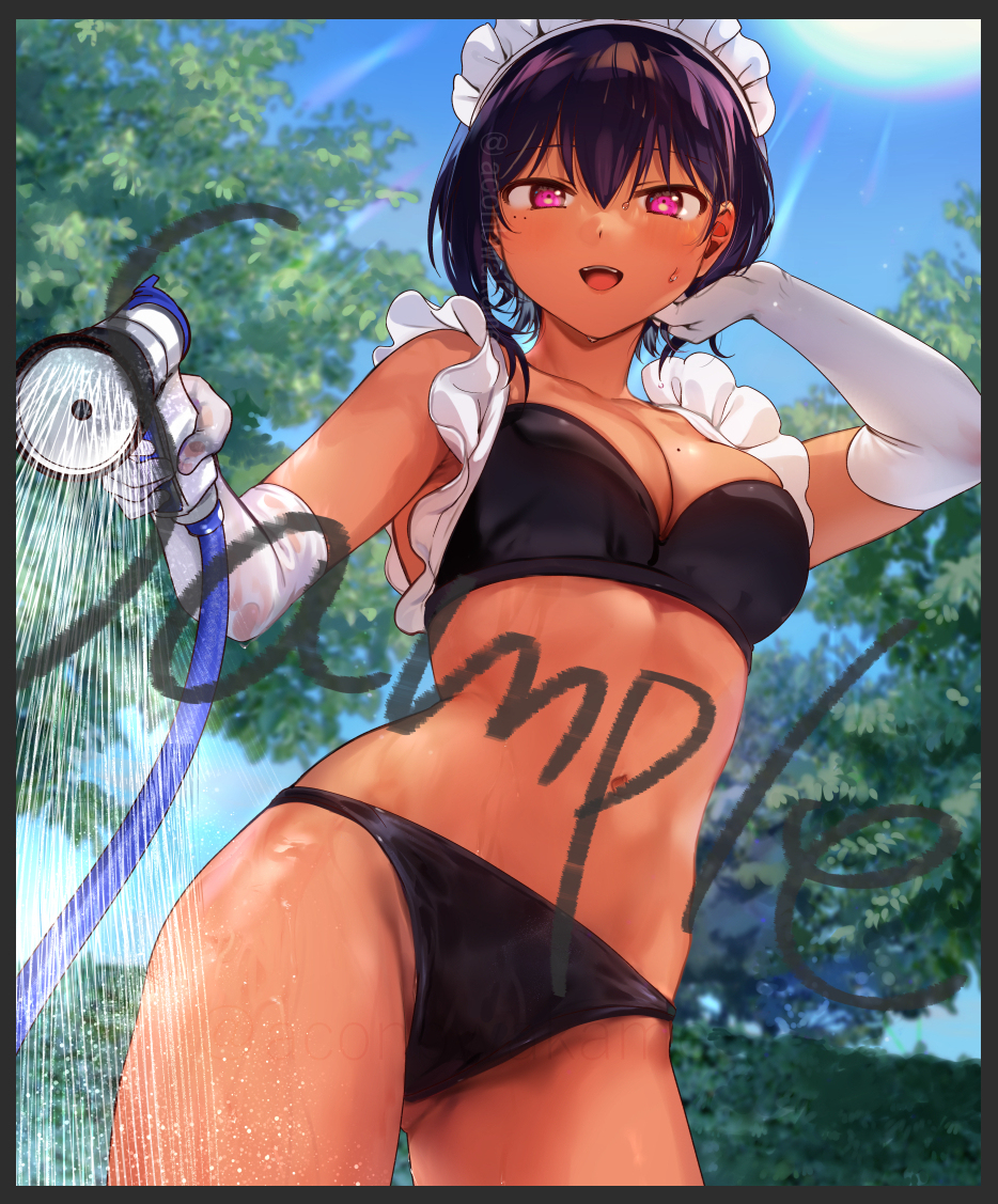 This is a pixiv picture whose title is 夏メイド.
