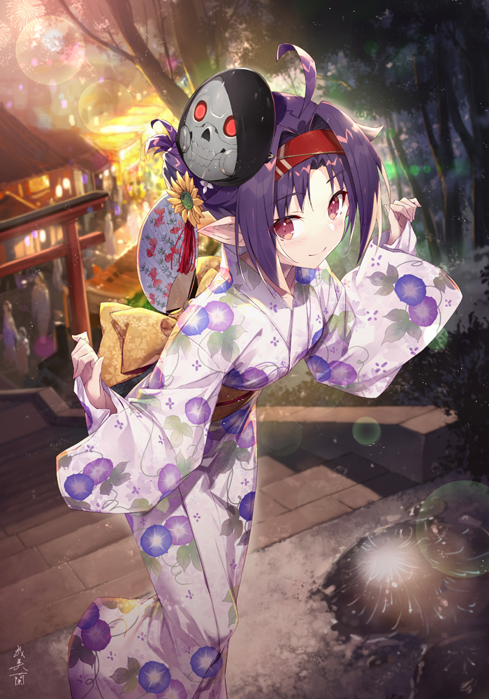 This is a pixiv picture whose title is 夏祭り浴衣ユウキ.