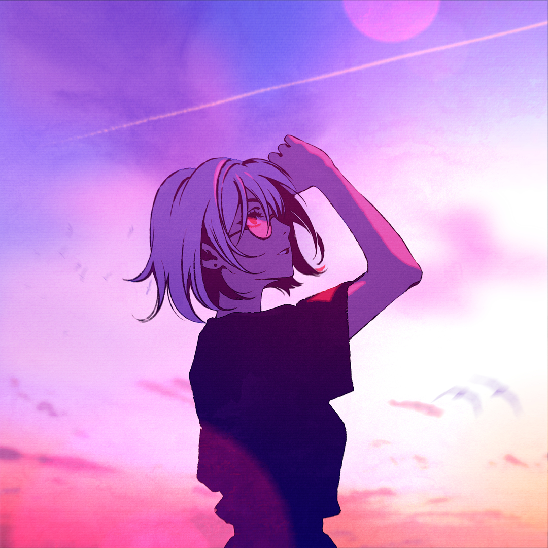 This is a pixiv picture whose title is skyward.