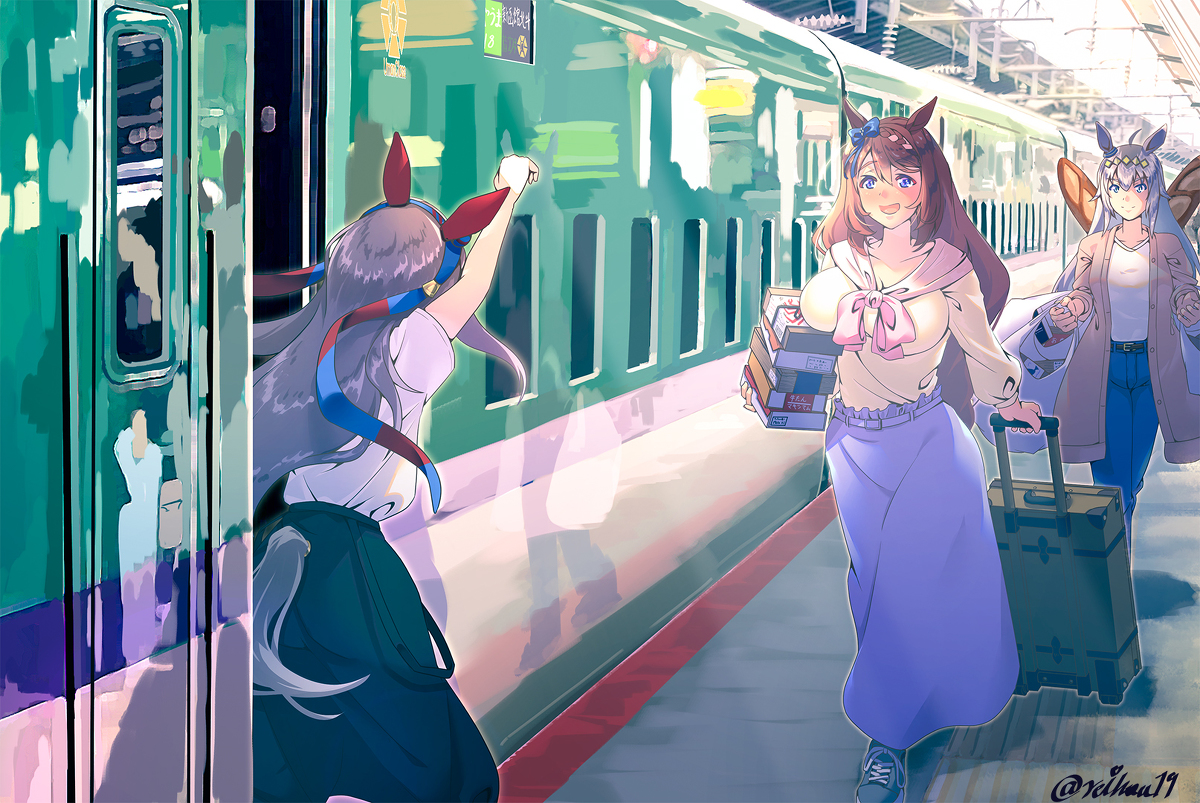 This is a pixiv picture whose title is 女子会旅行.