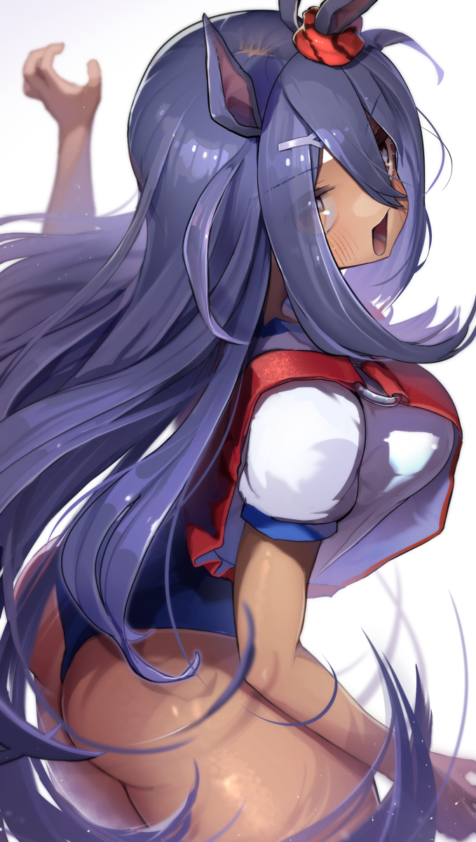 This is a pixiv picture whose title is ヒシアマ姐さんwith体操服.