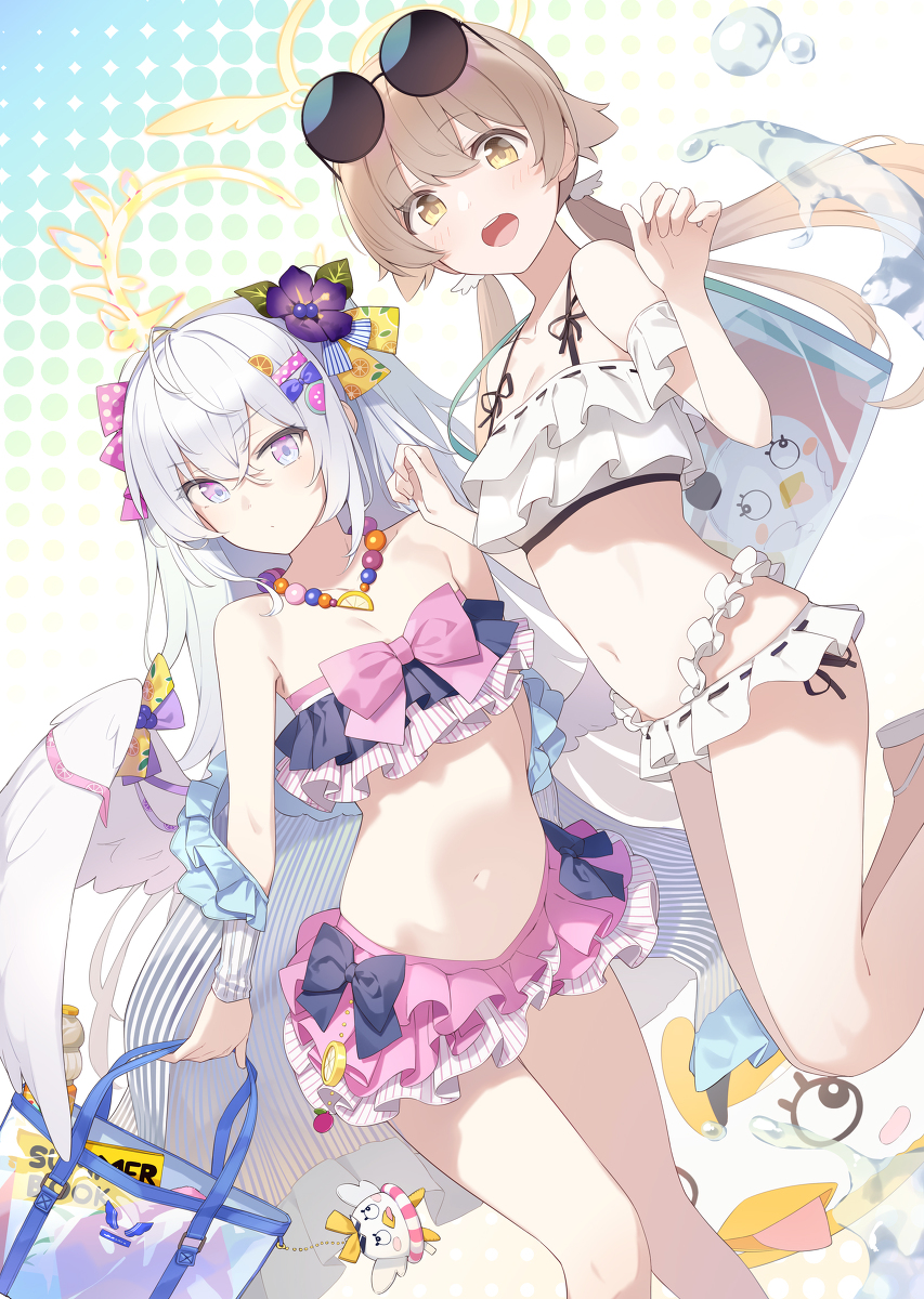 This is a pixiv picture whose title is アズサ & ヒフミ.