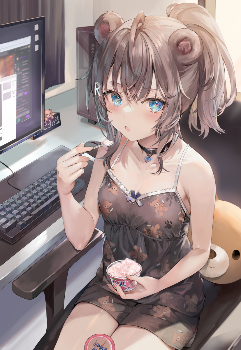 This is a pixiv picture whose title is くまのこちゃん.