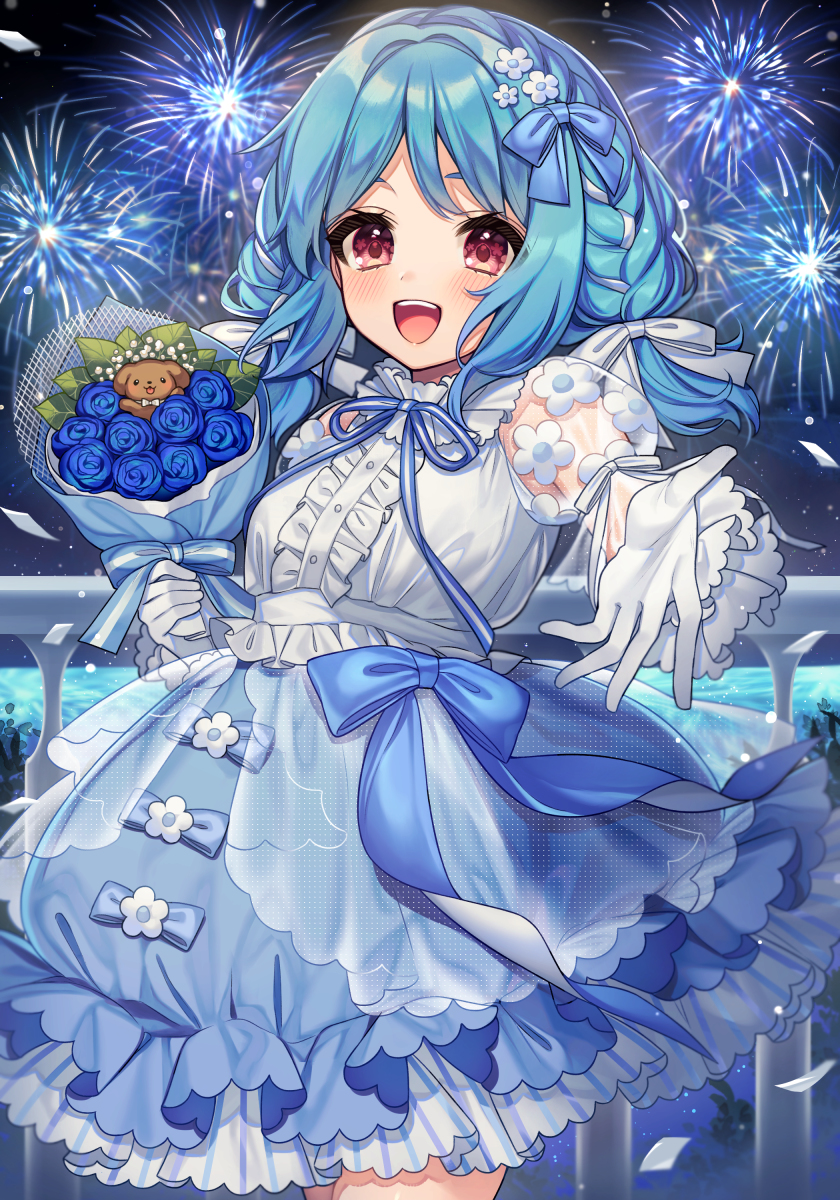 This is a pixiv picture whose title is 藍沢ゆまさんご活動1周年記念.