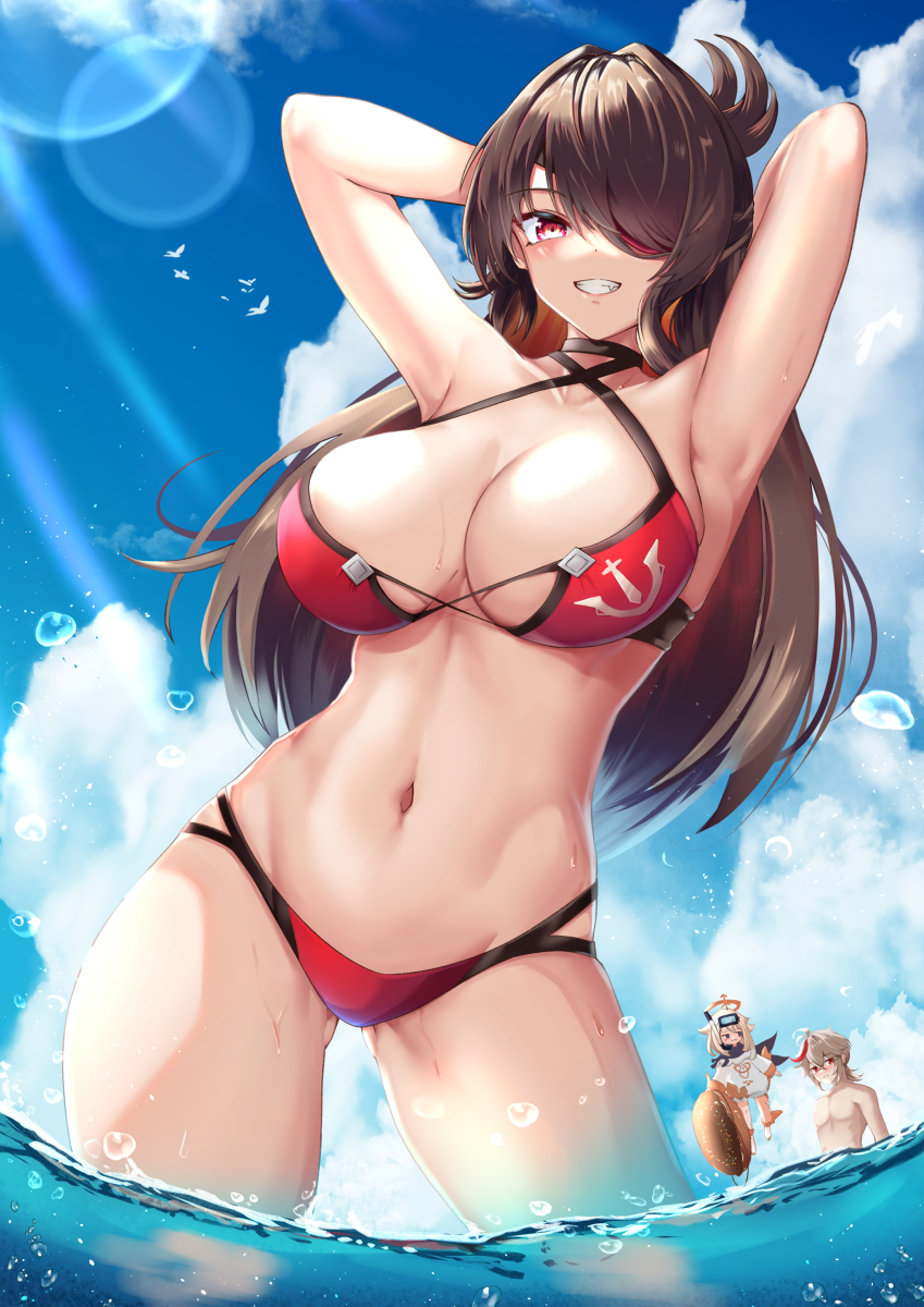 This is a pixiv picture whose title is 水着北斗.