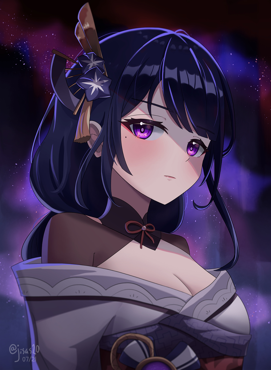 This is a pixiv picture whose title is Raiden Shogun.