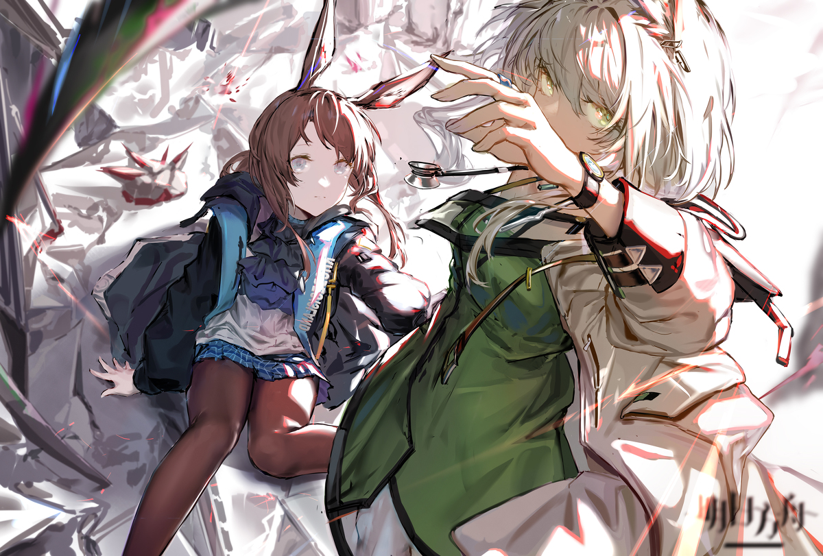 This is a pixiv picture whose title is 凯尔希阿米娅.