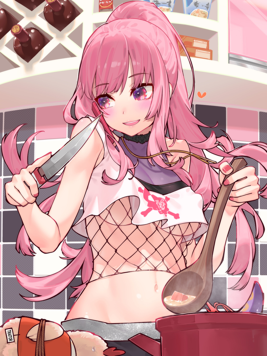 This is a pixiv picture whose title is Cooking Calliope.