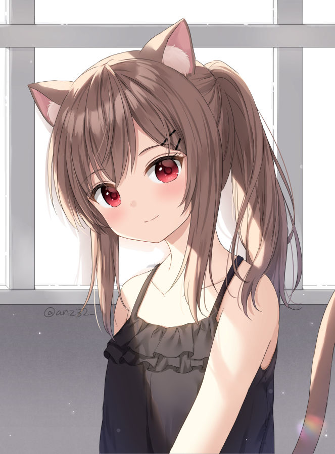 This is a pixiv picture whose title is 何見てるの？.