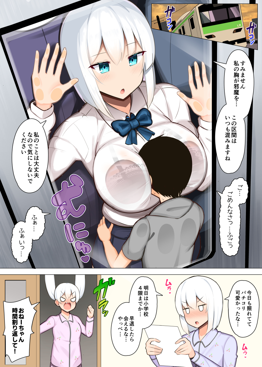 This is a pixiv picture whose title is 電車.