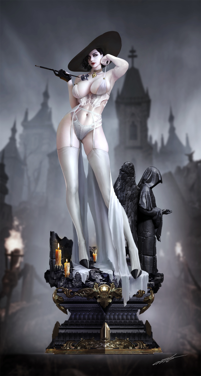 This is a pixiv picture whose title is 八尺夫人.