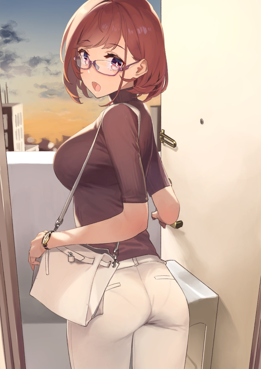 This is a pixiv picture whose title is 近視の姉＃9.