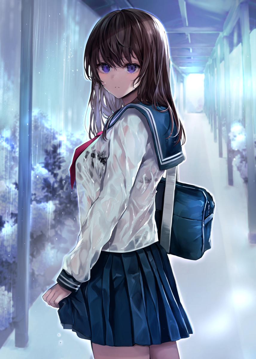 This is a pixiv picture whose title is 梅雨.