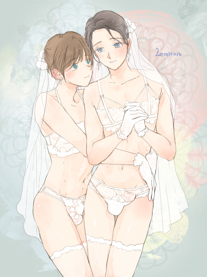 This is a pixiv picture whose title is ブライダルランジェリー２👰👰.