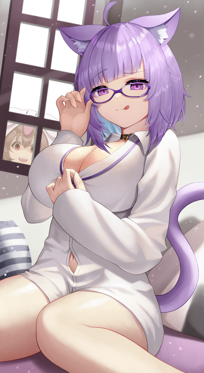 This is a pixiv picture whose title is 猫又おかゆ.