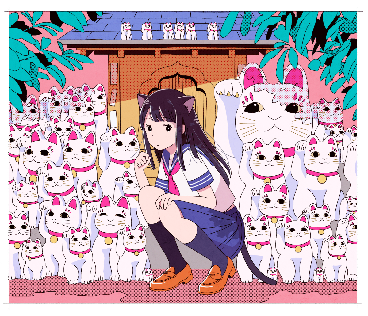 This is a pixiv picture whose title is まねきねこ.