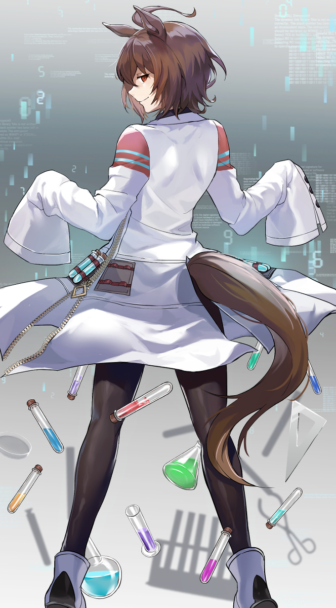 This is a pixiv picture whose title is 馬物語（？！）.