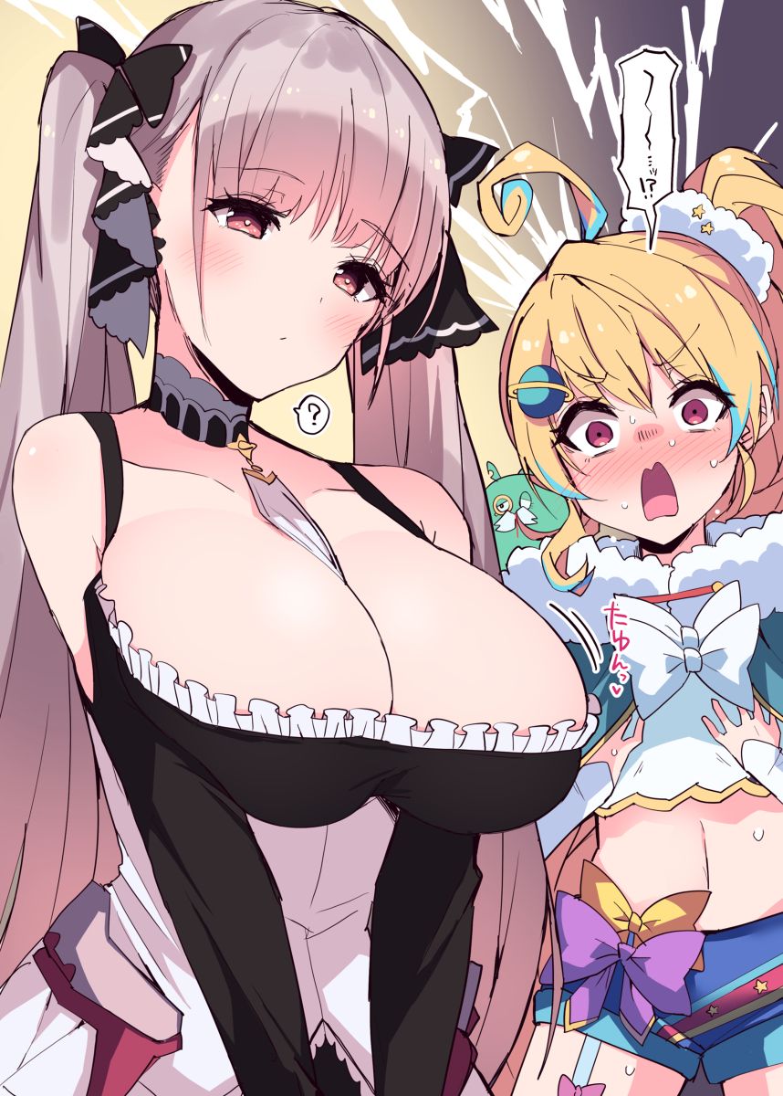 This is a pixiv picture whose title is アズレンのくぎゅとモンストのくぎゅ….