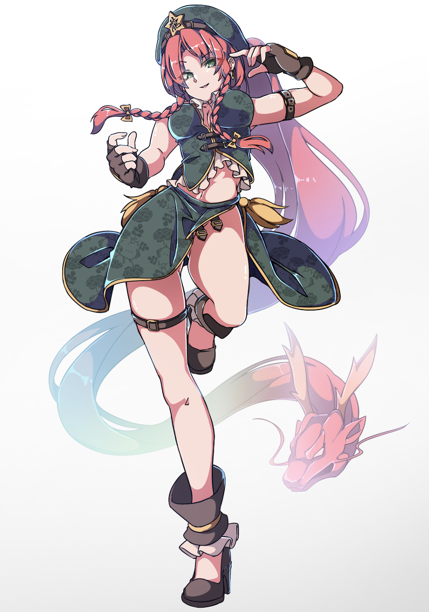 This is a pixiv picture whose title is 紅美鈴(ギルティギア風衣装).
