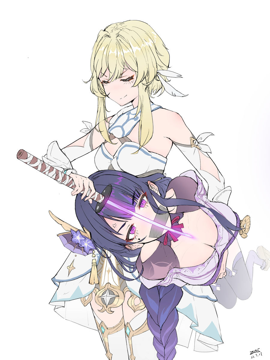 This is a pixiv picture whose title is 雷电将军的用途.