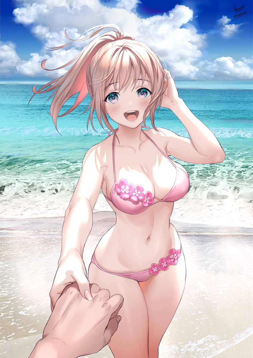 This is a pixiv picture whose title is 「はやく泳ごうよ！」.