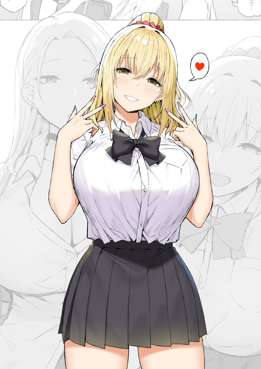 This is a pixiv picture whose title is とある金髪のJK.