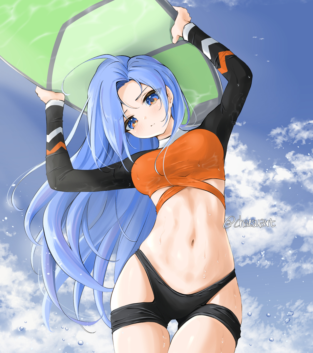 This is a pixiv picture whose title is Surfer Minah.