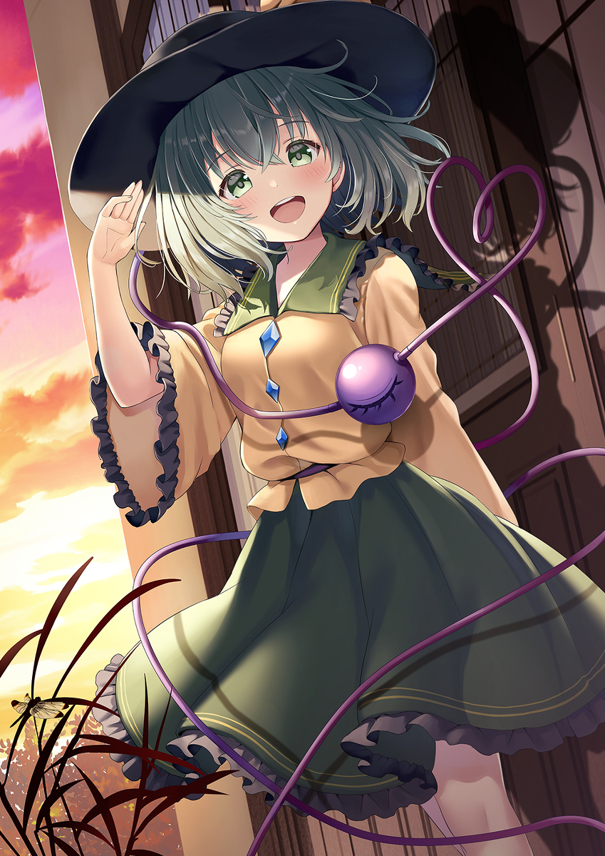 This is a pixiv picture whose title is 夕焼けとこいしちゃん.