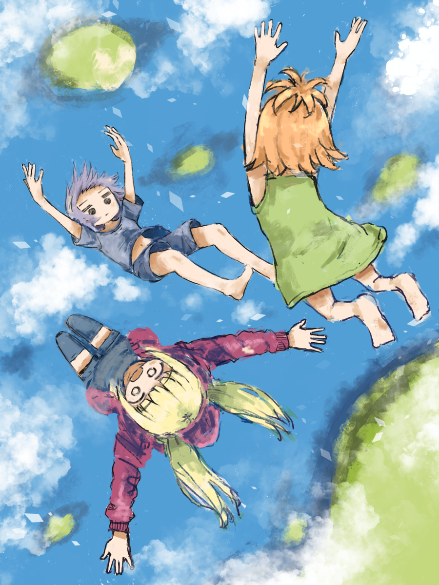 This is a pixiv picture whose title is 落下.