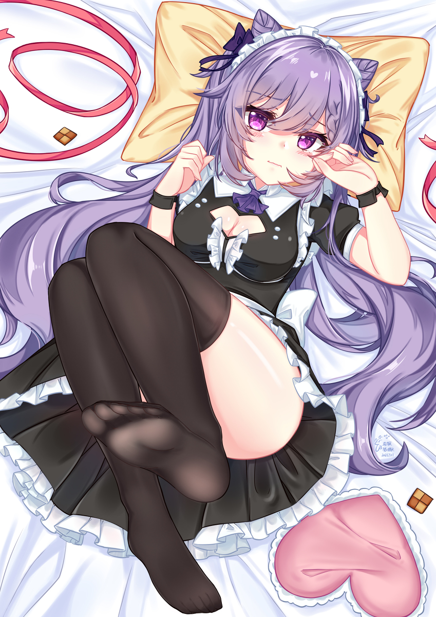 This is a pixiv picture whose title is 刻晴.