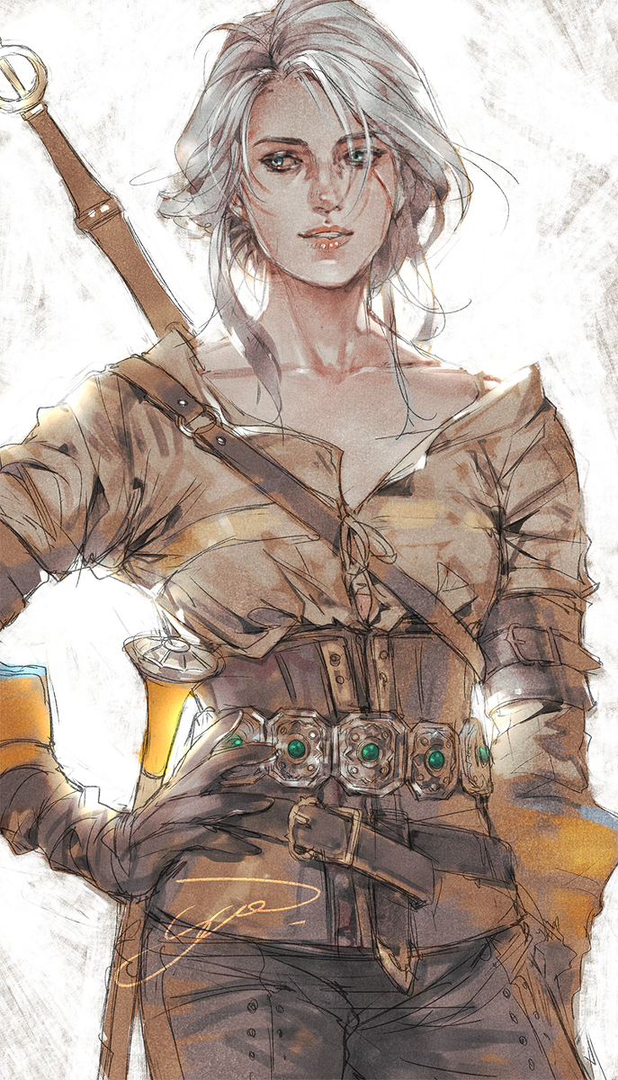 This is a pixiv picture whose title is The Witcher.