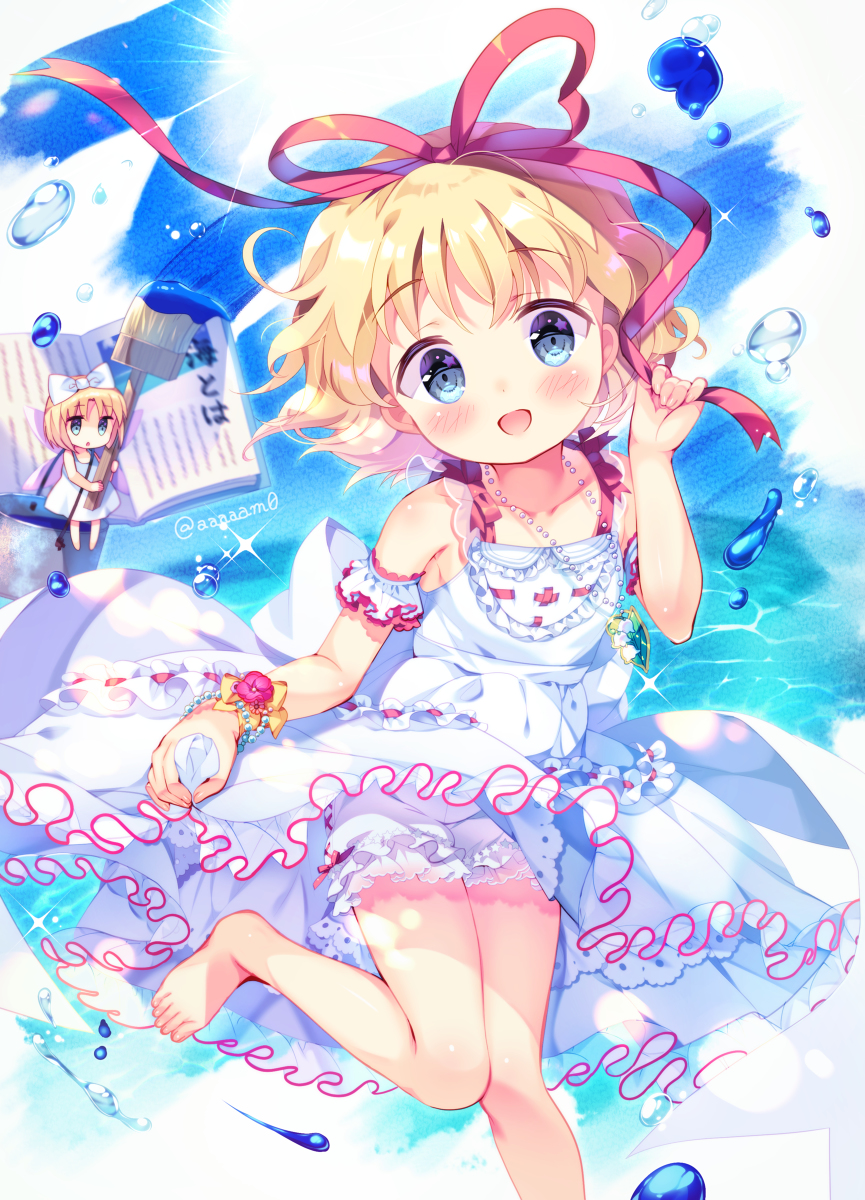 This is a pixiv picture whose title is 白ワンピメディスン.