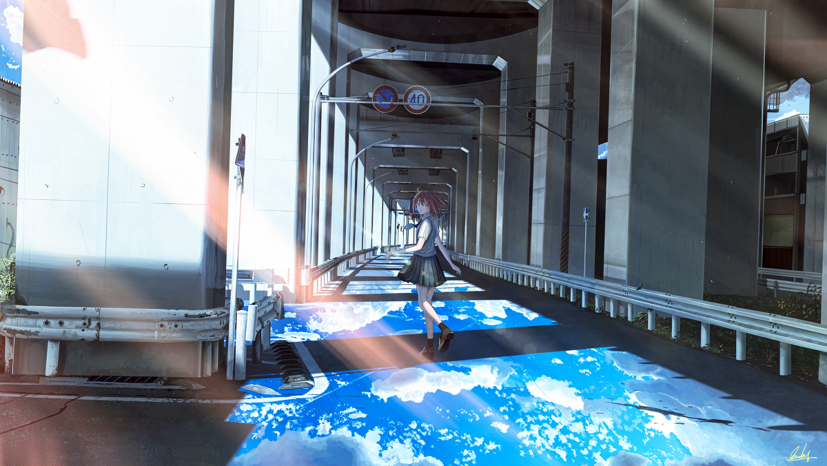 This is a pixiv picture whose title is 潜り抜けて、夏.