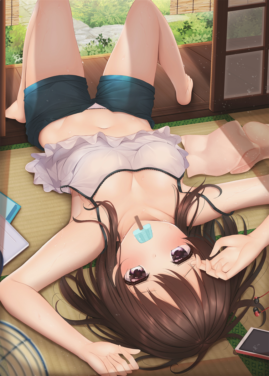 This is a pixiv picture whose title is あつすぎ・・・何もやる気おきない...