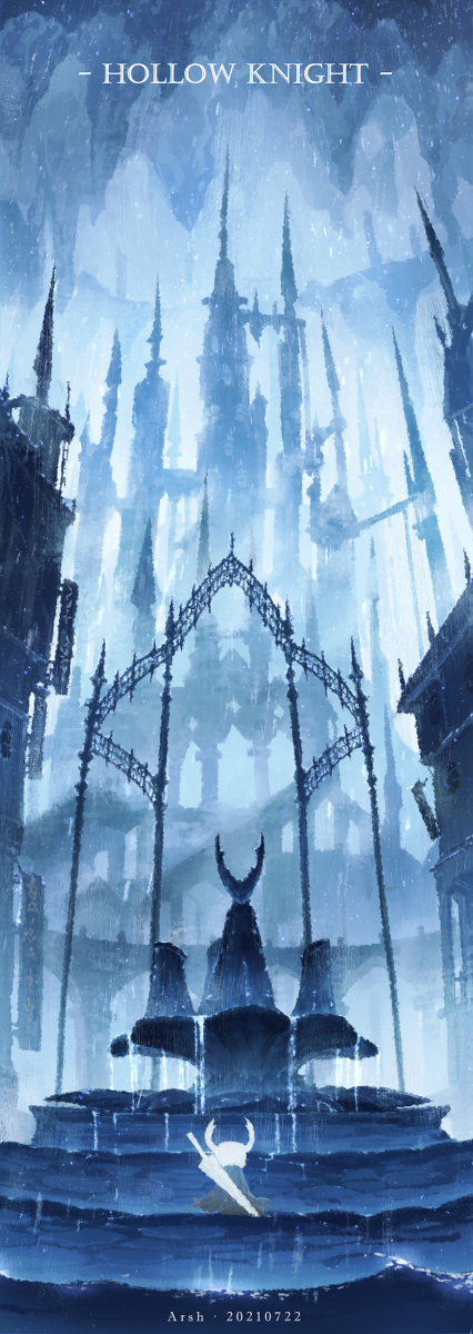 This is a pixiv picture whose title is Hollow Knight.