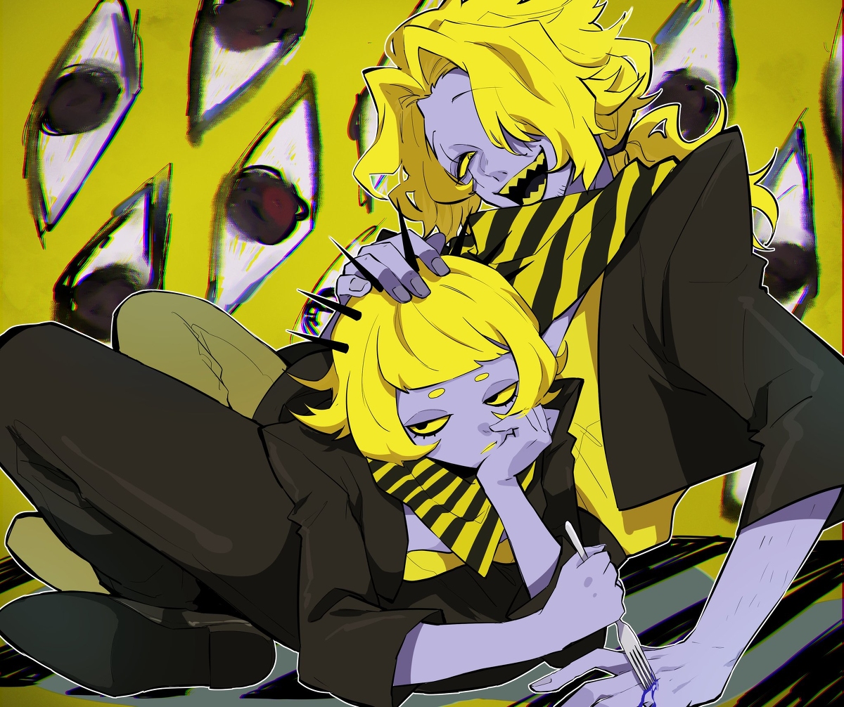 This is a pixiv picture whose title is Deuce！.