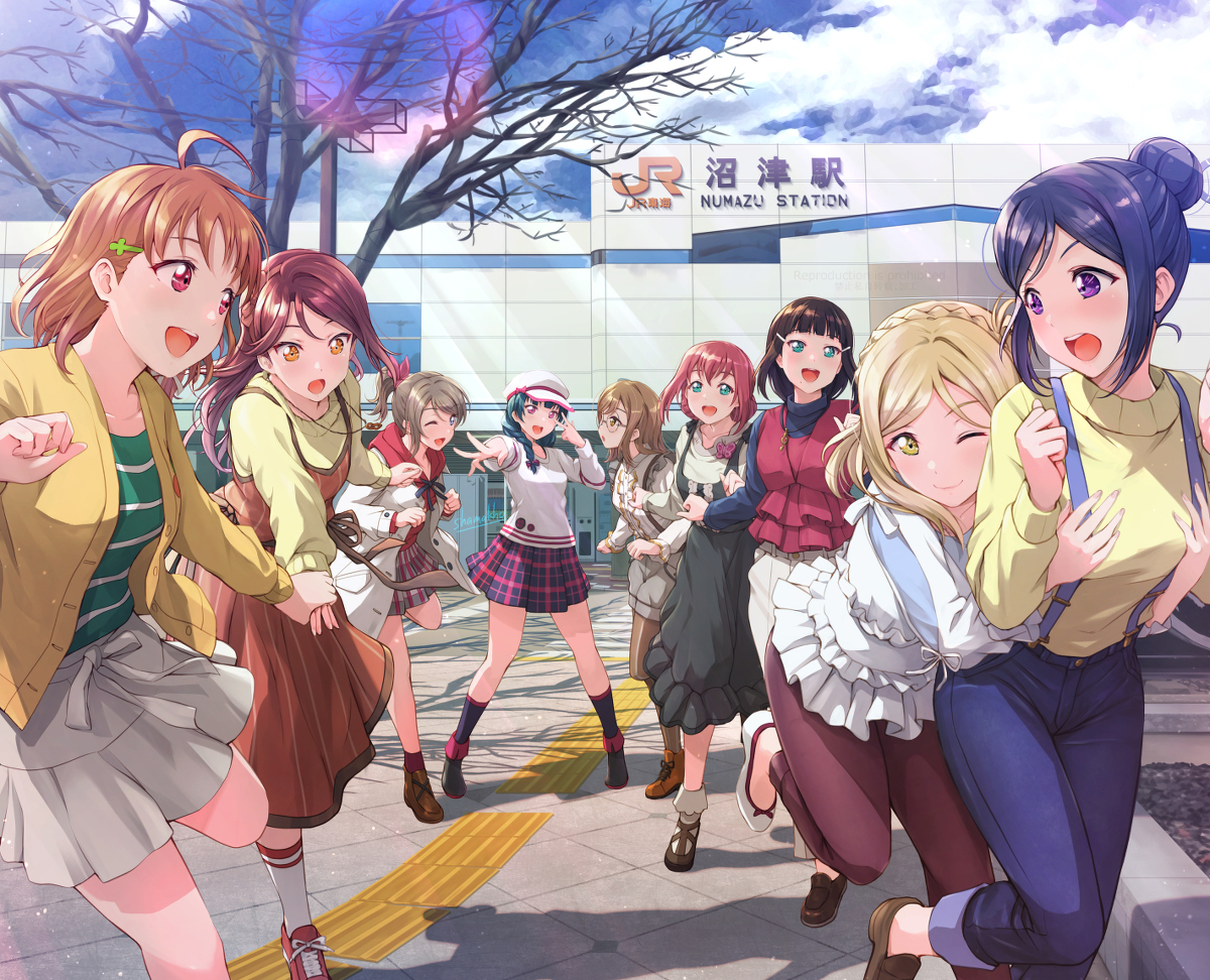 This is a pixiv picture whose title is Aqours.