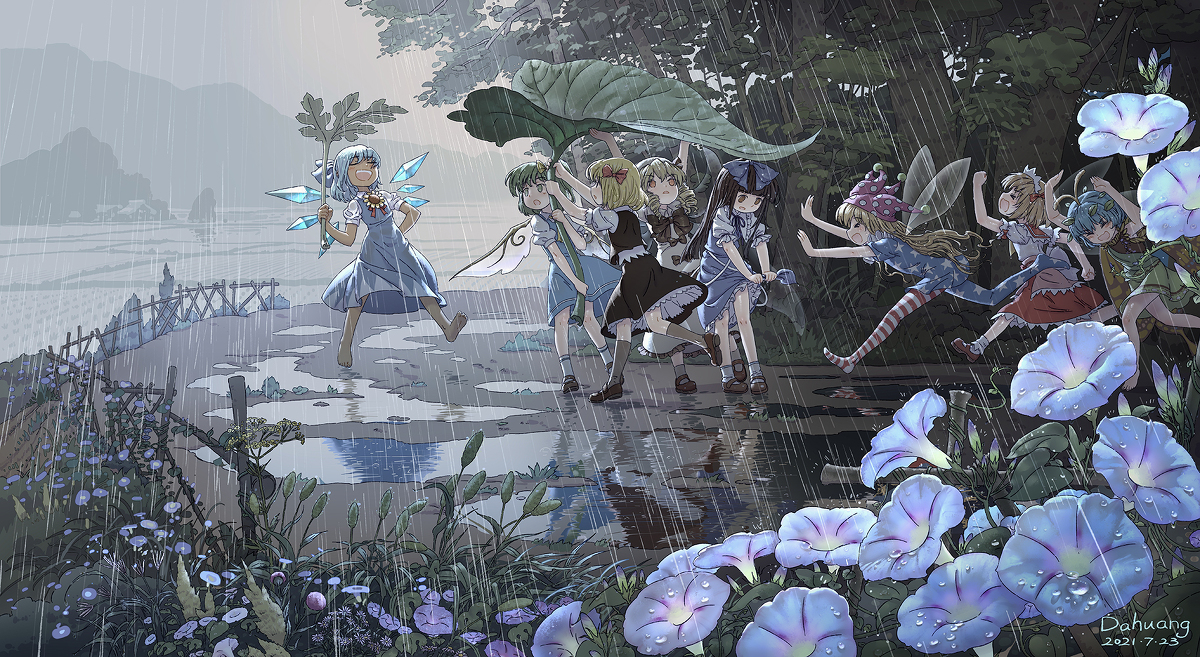 This is a pixiv picture whose title is 骤雨.