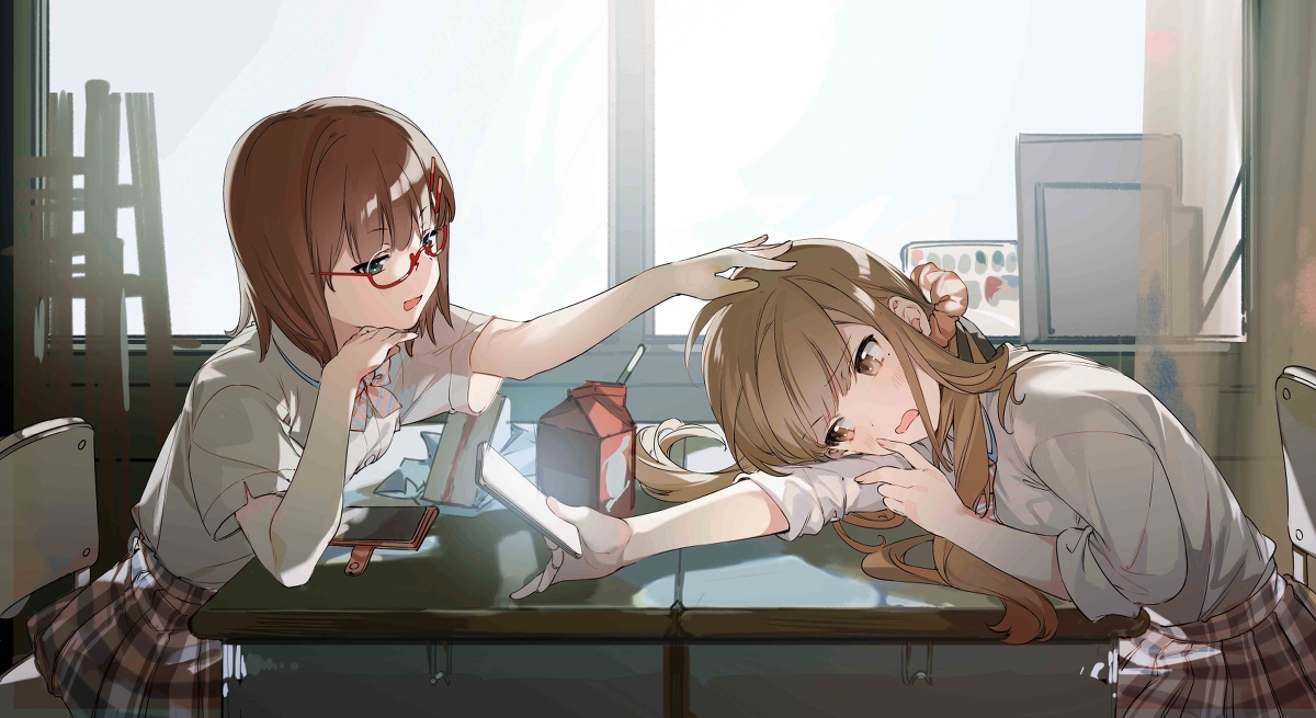 This is a pixiv picture whose title is 昼休みの女子トーク.