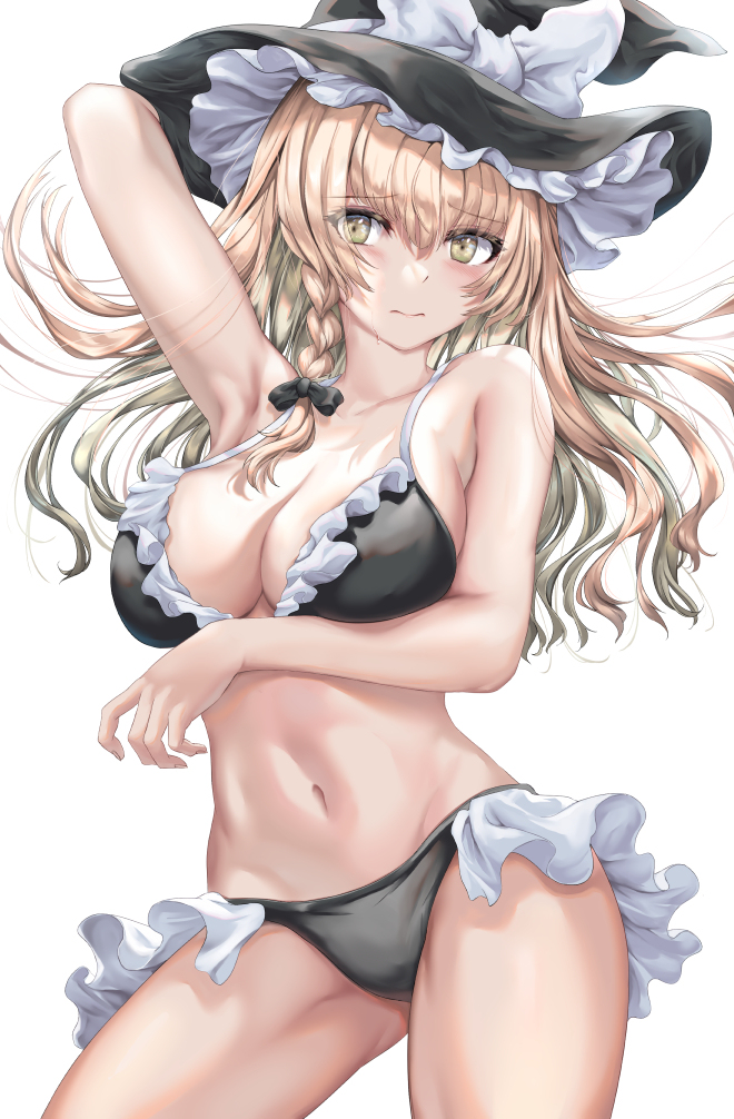 This is a pixiv picture whose title is 「さっきから、どこを見てるんだ…？」.