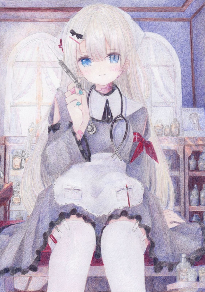 This is a pixiv picture whose title is 天使のお薬.