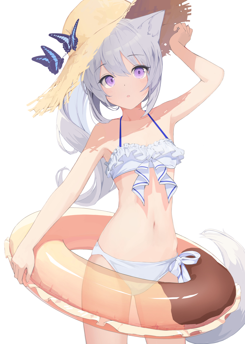 This is a pixiv picture whose title is でっかいドーナツ、それは夏.