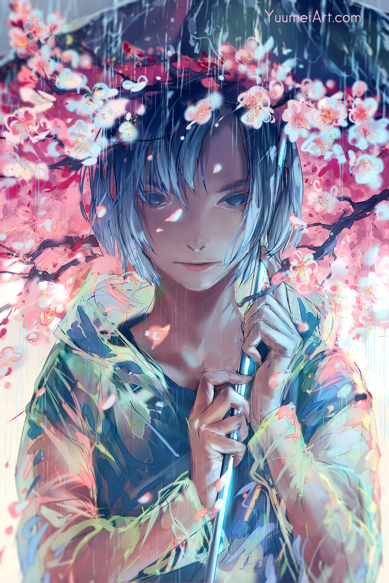 This is a pixiv picture whose title is Flower Rain.