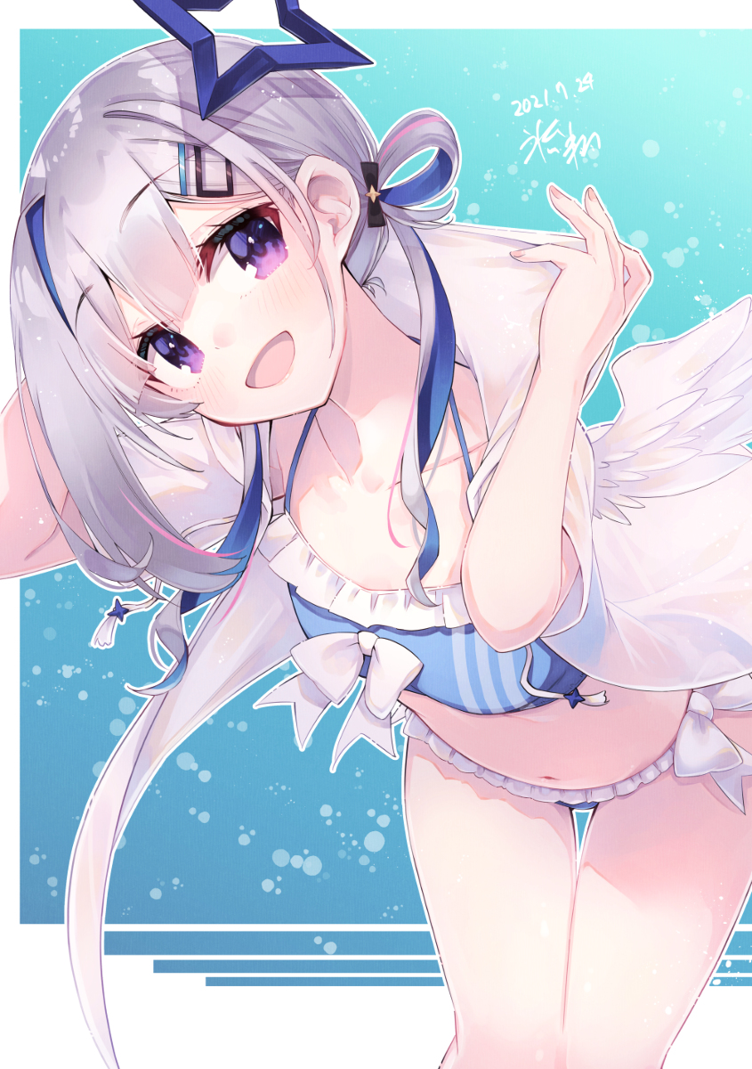 This is a pixiv picture whose title is 水着天使.