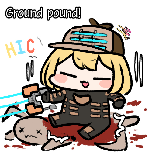 This is a pixiv picture whose title is Ground pound!.