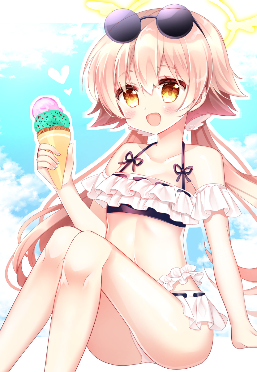 This is a pixiv picture whose title is 水着ヒフミちゃん.