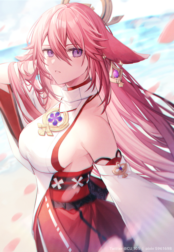 This is a pixiv picture whose title is 八重神子.