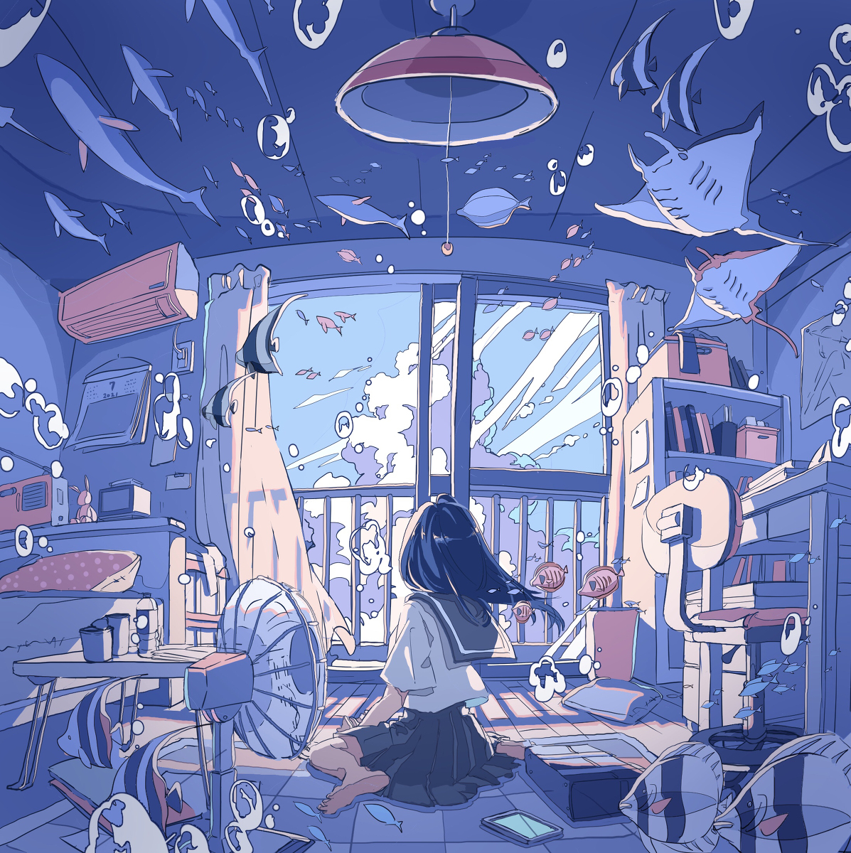 This is a pixiv picture whose title is 初夏.
